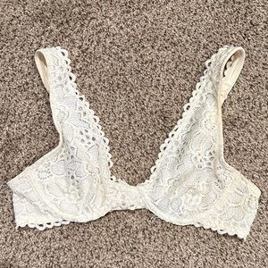 Aerie | Lace Plunge Bralette - Ivory